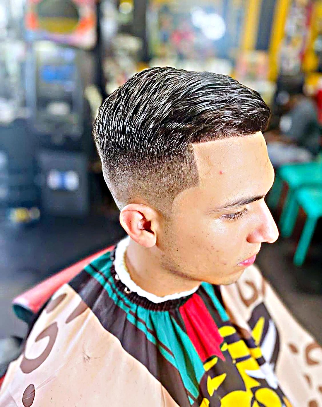 Side part skin fade